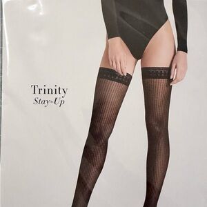Wolford Black Trinity Stay-Up Hosiery